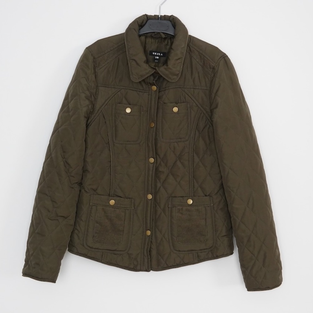 Quilted Outdoors Woman's Khaki Jacket Size S